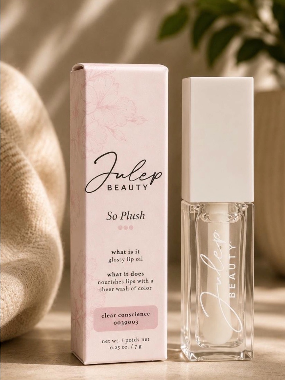 Julep So Plush Glossy Lip Oil — Soft Nude Pink